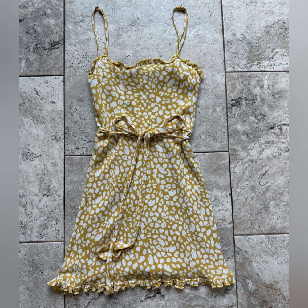 Trixxi spotted mini dress with belt
